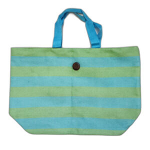striped canvas large tote beach bag
